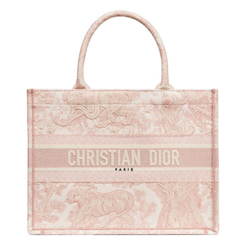DIOR/迪奥 女士DIOR BOOK TOTE粉色印花帆布小手袋 M1296ZTDT_M956