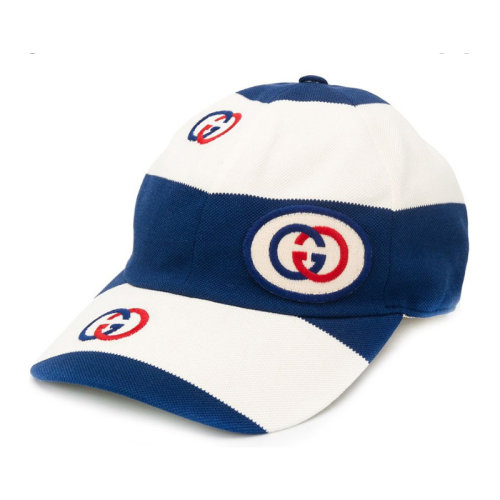 GUCCI/古驰  男女同款蓝白拼色棉质棒球帽帽子 582574 4HH00 9568  GMH0012CD