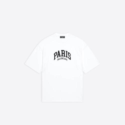  BALENCIAGA巴黎世家 22年春夏 男士 短袖T恤 Mens Cities Paris T-shirt Medium Fit in White