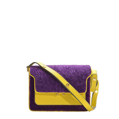MARNI/玛尼 18年秋冬 信封包 女性 复古 斜挎包 紫色 单肩包 SBMPN09Q10 zi