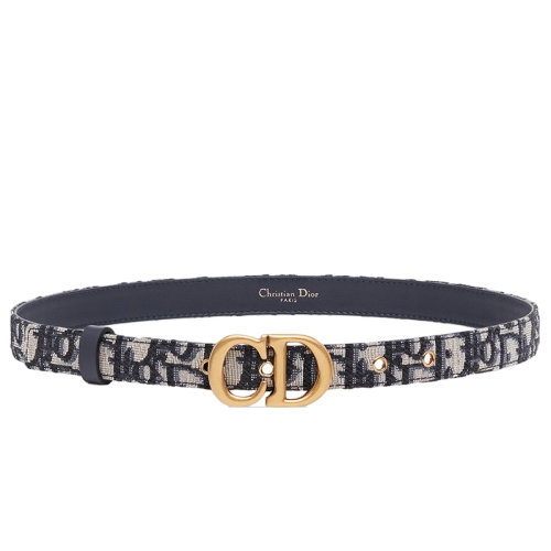 DIOR/迪奥 女士蓝色Dior斜纹提花帆布腰带20毫米B0042CTZQ_M928