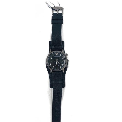 Emporio Armani/安普里奥阿玛尼 男士石英计时磨砂黑腕表（单表无附件）