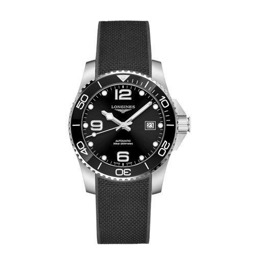 LONGINES/浪琴  康卡斯潜水系列黑色自动机械男士腕表43毫米 L3.782.4.56.9