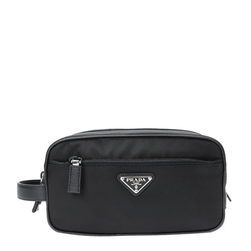 PRADA/普拉达 黑色尼龙男士化妆包 2NA819-064-F0002