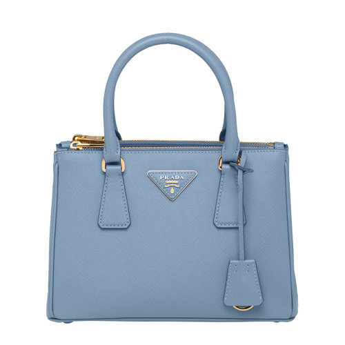 PRADA/普拉达 Galleria系列 女士浅蓝色Saffiano皮革附可拆卸调节皮革肩带小号手提斜跨单肩包1BA896_NZV_F0076_V_OOO
