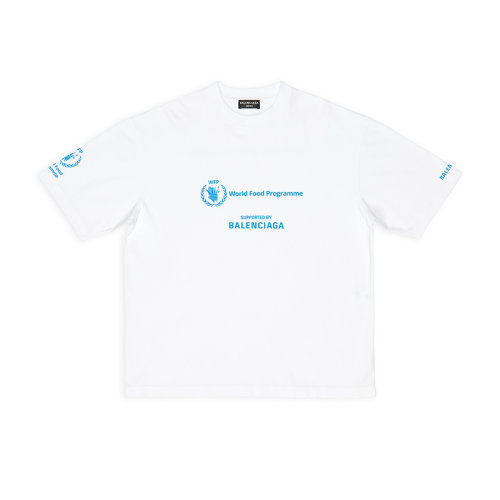 Balenciaga/巴黎世家 22年秋冬新款 WFP系列 男士白色纯棉艺术画印花短袖T恤612966TMVL29086