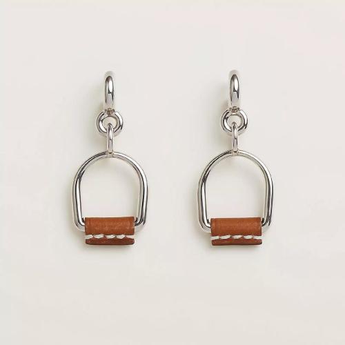 HERMES爱马仕 22年秋冬 女士 耳环 Boucles d%26s;oreilles Heritage Equestre Etrier, petit mo