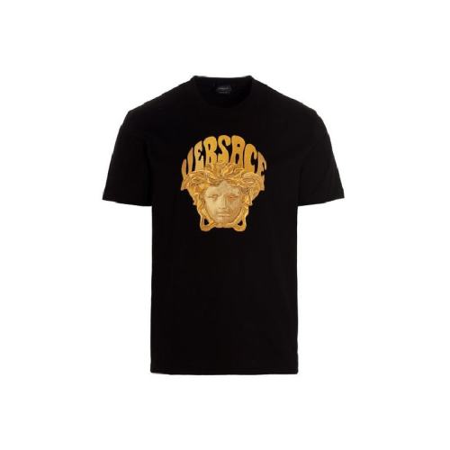  VERSACE/范思哲 男士黑色棉质短袖T恤 1003913-1A02785 1B000 PLFSX