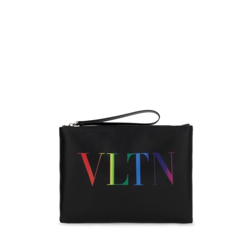  Valentino/华伦天奴 男士黑色皮革手拿包 VY2P0299 EER N78 PLSX