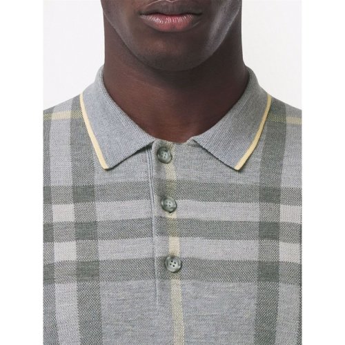  BURBERRY/博柏利 男士灰色棉质短袖Polo衫 8049625 PLFSX