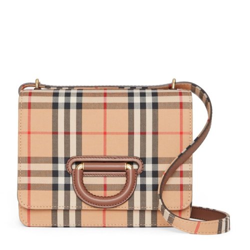  BURBERRY/博柏利 女士啡色帆布单肩包 8010585 PLSX