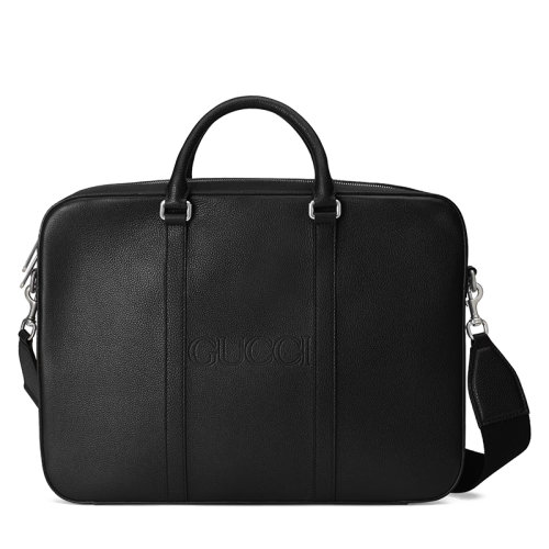 GUCCI/古驰  男士黑色皮革GUCCI经典标志手拿公文包6741740E8JN1000