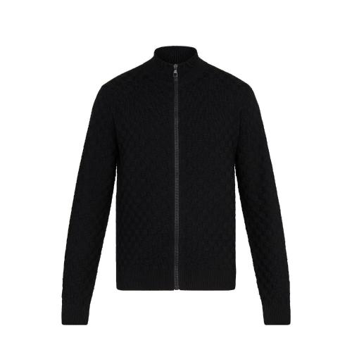  LV路易威登 22年秋冬 男士 针织衫 CARDIGAN DAMIER EMBLéMATIQUE a FERMETURE a GLISSIERE 1 预定商品2-8周发货