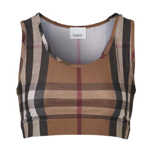  BURBERRY 22年秋冬 女士 格纹印花弹力平织短款上衣 80434281 预定商品1-3周发货