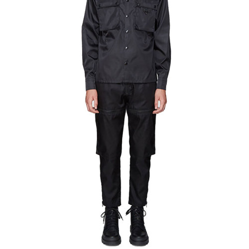 PRADA/普拉达  男裤 男士 黑色尼龙时尚休闲裤 SPH08-I18-F0002