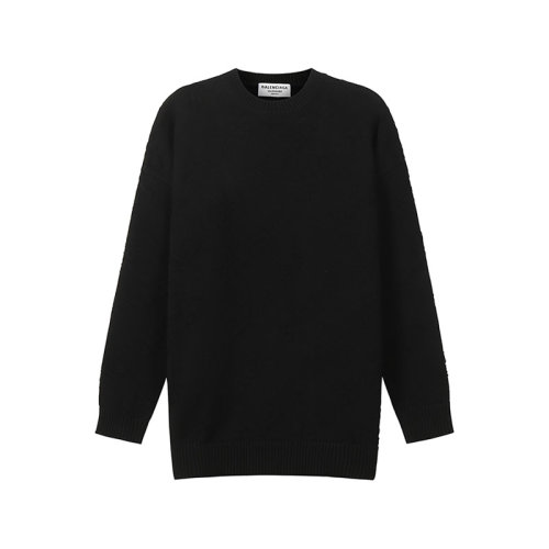 Balenciaga/巴黎世家 女士针织衫/毛衣 女士棉质宽松版圆领长袖针织毛衣 662917 T3166