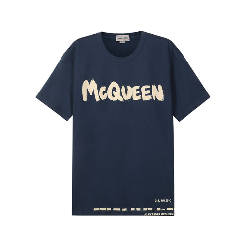 Alexander McQueen/亚历山大麦昆【22春夏新款】男士棉质圆领短袖T恤 684500 QSZ57