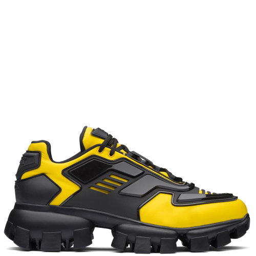 PRADA/普拉达  Cloudbust Thunder系列 男士黄色再生尼龙华达呢面料运动鞋2EG293_3LFV_F0010