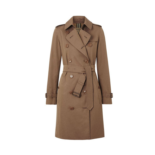 BURBERRY/博柏利 女士棕色棉质中长款风衣 8010043