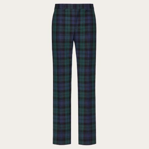  VALENTINO华伦天奴 22年秋冬 男士 休闲裤 PANTALON EN COTON ET LAINE 1V3RBI608JSQB5