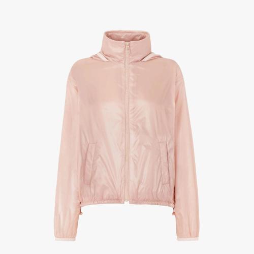  FENDI芬迪 22年秋冬 女士 夹克 粉红色尼龙风衣 FAN087AK8SF1J7A