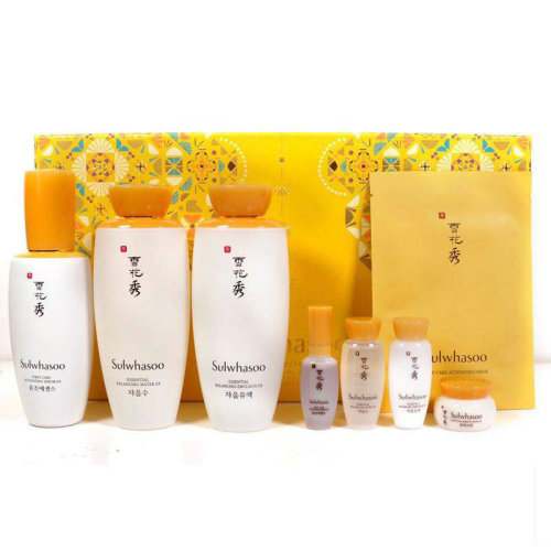Sulwhasoo/雪花秀滋莹精华水乳三件套(水125ml乳125ml精华露90ml赠品水15ml乳15ml精华露8ml面霜5ml面膜1片）