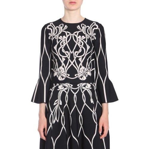  Alexander McQueen/亚历山大麦昆 女士黑色粘胶纤维连衣裙裙子 532066 Q1RPT 1042 PLFSX