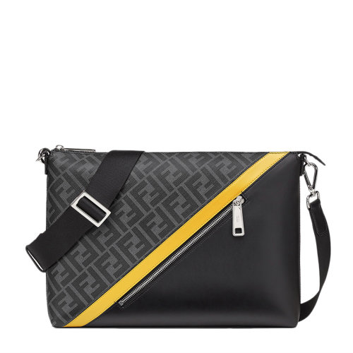 FENDI/芬迪   男士拼色经典老花单肩包斜挎包