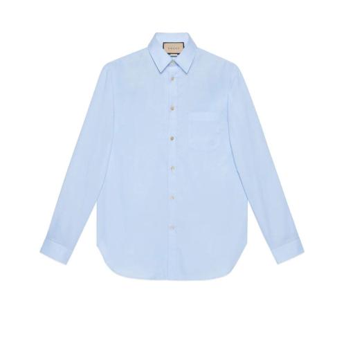  GUCCI古驰 22年秋冬 男士 牛津棉衬衫 680785 ZAICC 4375 预定商品2-6周发货