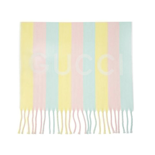 GUCCI/古驰  古琦女士字母印花彩色条纹围巾/披肩围巾 627873 3GD91 6969 HKY012345C
