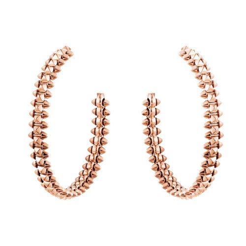 CARTIER/卡地亚 CLASH DE CARTIER系列 18K金玫瑰金子弹头铆钉小号耳环B8301416