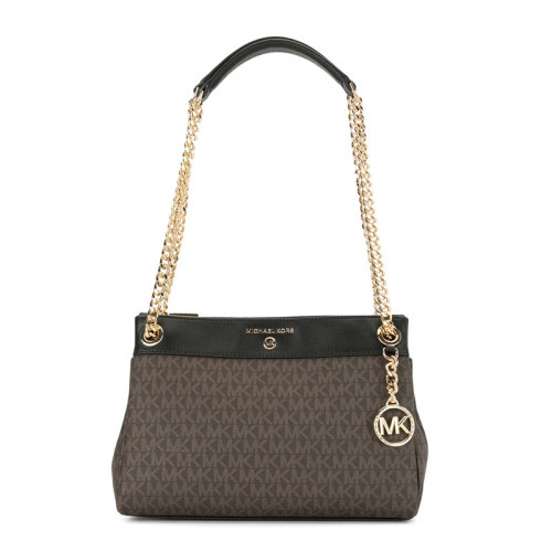 Michael Kors/迈克·科尔斯 MK 女士拼色老花经典logo款PVC单肩包链条包 多色可选