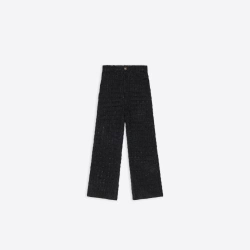  BALENCIAGA巴黎世家 22年秋冬 女士 休闲裤 Womens Large Baggy Trousers in Black 704579T165