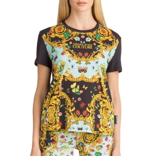  VERSACE JEANS COUTURE 女士印花棉质短袖T恤 B2HUA7EP 36242 112 PLFSX