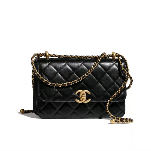 CHANEL/香奈儿 21早秋新款 小金球口盖包 链条零钱包 19迷你小包 女包 单肩斜挎包 AS2615 B05973 94305