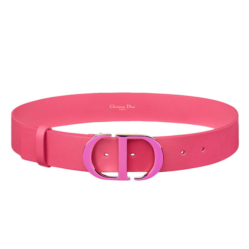 DIOR/迪奥 22年春夏新款 30 MONTAIGNE系列 女士亮粉色光滑小牛皮腰带35毫米B00774WPE_M15F