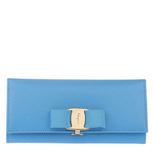 Salvatore Ferragamo/菲拉格慕 女士 女包 蓝色皮革时尚卡包钱包 22B559 627638