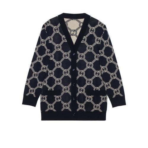  GUCCI古驰 22年秋冬 女士 双面GG羊毛提花开衫 692696 XKCB2 4492