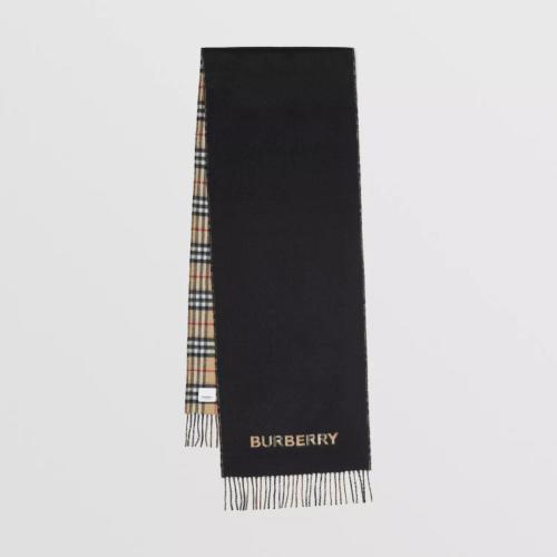  BURBERRY 22年秋冬 女士 双面两用 Vintage 格纹羊绒围巾 80638701