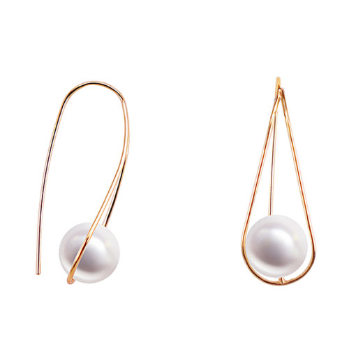 zhuella/珠艾乐 日本Akoya海水珠 18k金耳环耳钉耳饰 新垣结衣同款