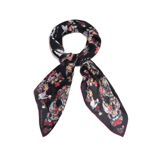 Alexander McQueen/亚历山大麦昆  女士桑蚕丝方巾丝巾围巾 639612 3011Q