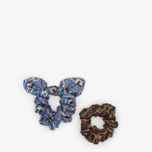  FENDI芬迪 22年秋冬 女士 发带 拼色桑蚕丝发带两件装 FXT268AIXGF0V6W