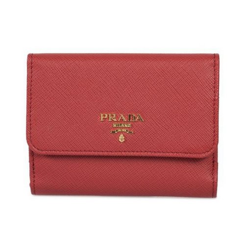  PRADA/普拉达 女士红色皮革钱包 1MH523 QWA F0505