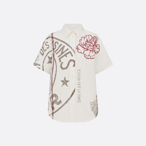  DIOR迪奥 22年秋冬 女士 短袖衬衫 衬衫 247B3_3126_X0815