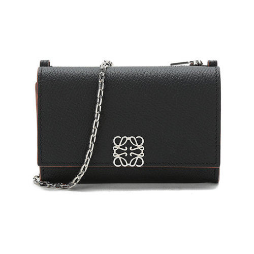 LOEWE/罗意威 女士牛皮革Anagram单肩斜挎包链条包钱包卡包 C821374X05