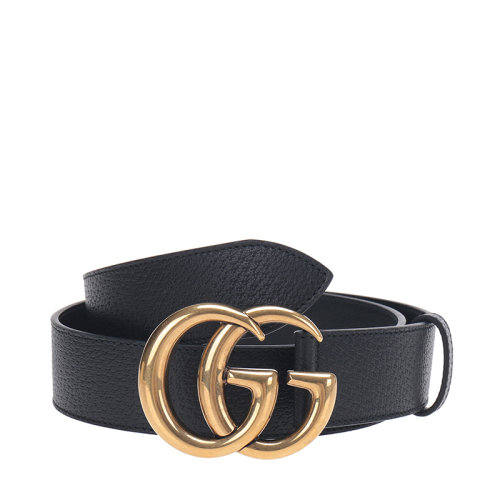 GUCCI/古驰 牛皮双G标识板扣式商务休闲男士腰带皮带 406831 DJT