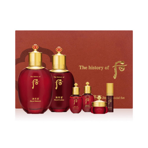 Whoo/后津率享红华凝香平颜系列礼盒6件套315ml (水+乳+精华+面霜)爽肤水 乳液 补水 护肤套装