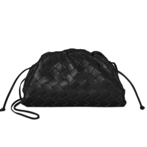 Bottega Veneta/葆蝶家 宝缇嘉 女包编织黑色皮质女士手拿单肩斜挎包 585852VCPP18803 ZWJ0012CD