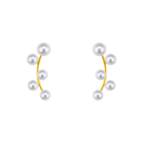 zhuella/珠艾乐 树梢指间系列 日本akoya海水珠18k树梢耳环耳钉耳饰