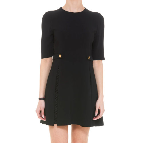 VERSACE/范思哲 女士黑色粘胶纤维美杜莎头像装饰连衣裙 10037211-A007011-B000